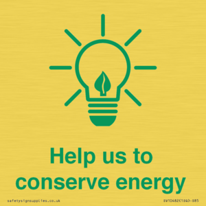 Help us to conserve energy 